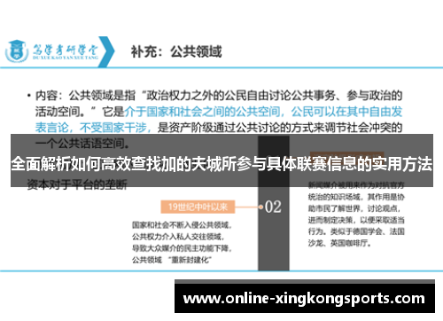 全面解析如何高效查找加的夫城所参与具体联赛信息的实用方法